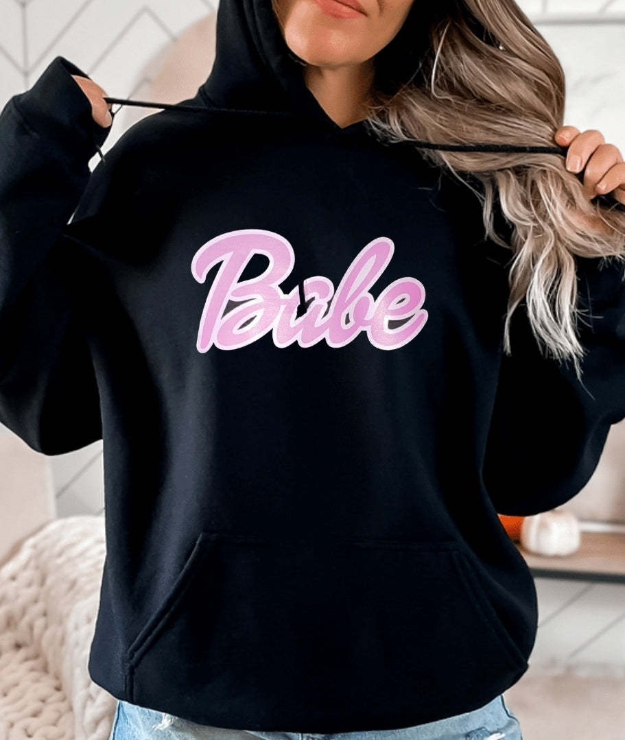 Babe Black Unisex Hoodie