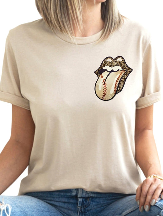 Baseball Tongue Pocket Soft Cream Unisex Tshirt