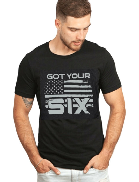 GOT YOUR SIX Black Unisex Tshirt