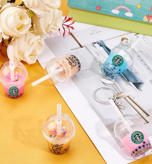 Boba Drink Keychains (Starbucks/Coffee Queen)