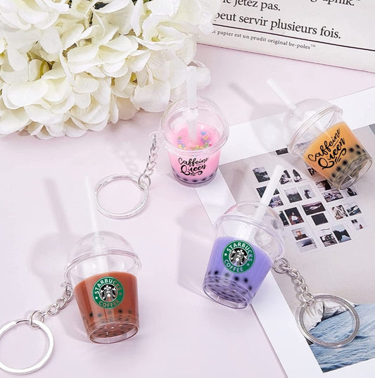 Boba Drink Keychains (Starbucks/Coffee Queen)