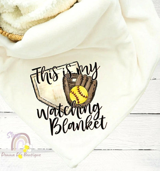 This Is My Softball Watching Blanket - Fleece Blanket