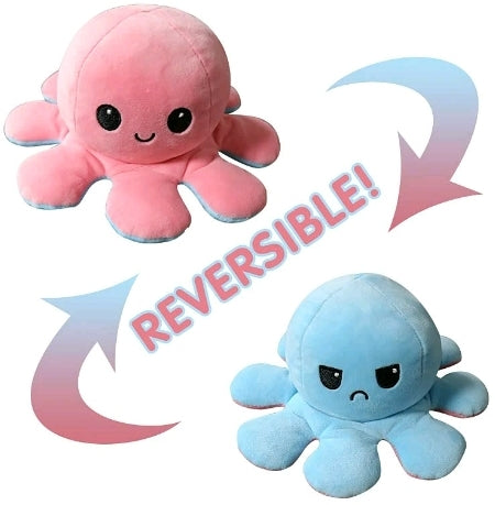 Reversible Octopus Mood Plush Toy