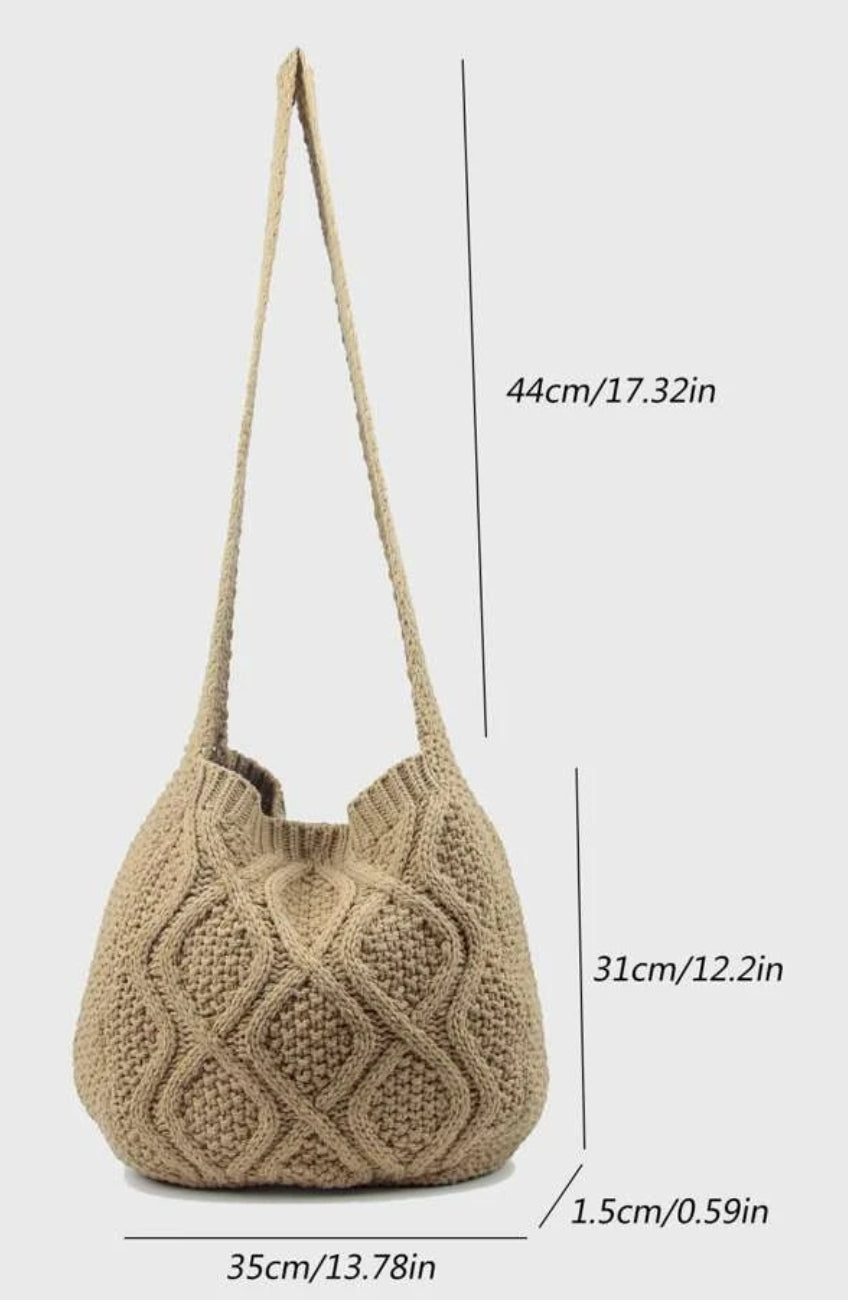 Green Crochet Shoulder/Crossbody Bag